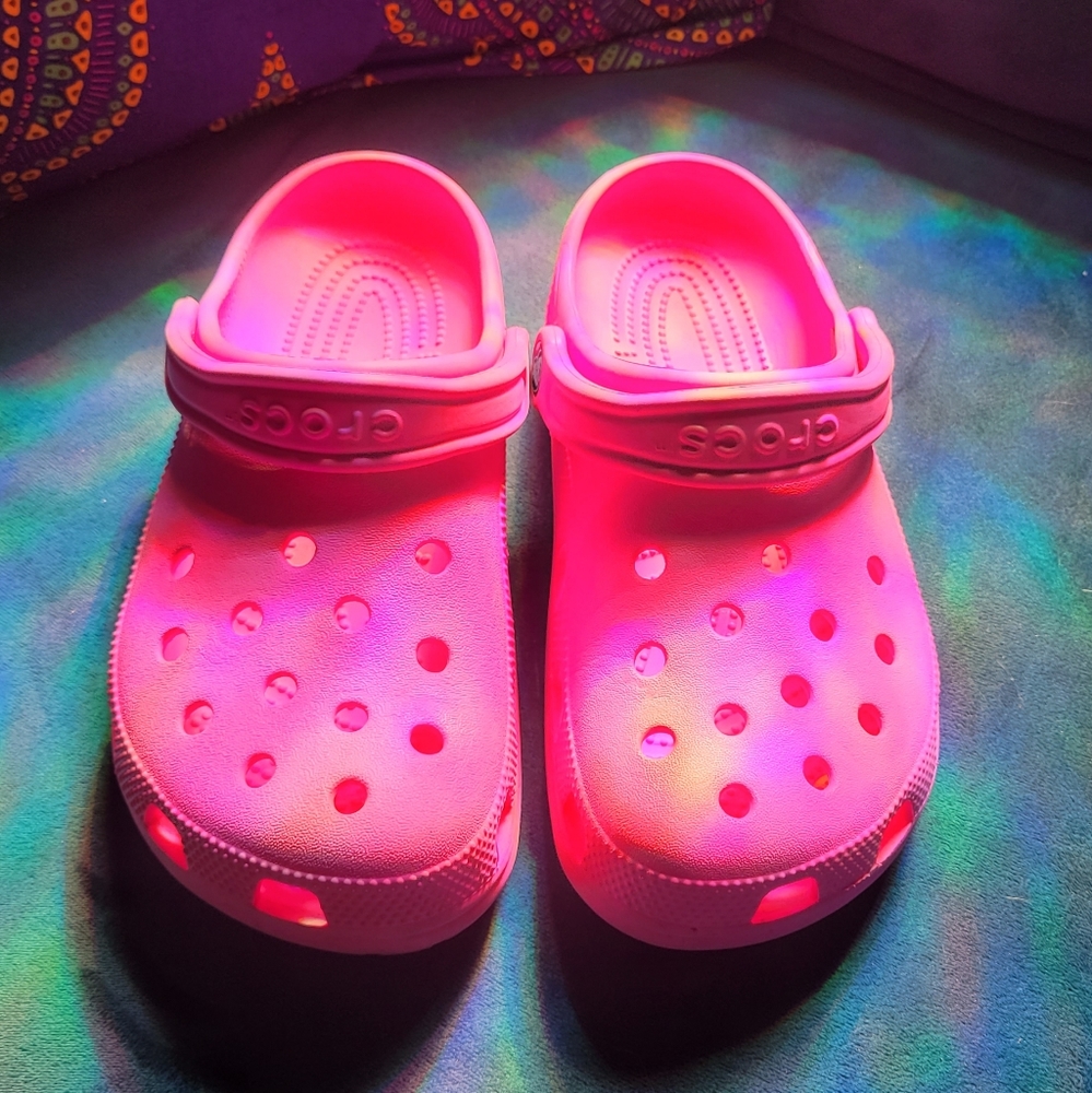 Pink Crocs